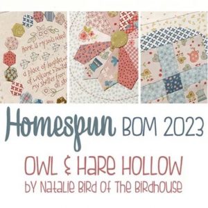 2023 Homespun BOM Owl and Hare Hollow by Natalie Bird Fabric Kit