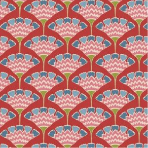 Quilting Fabric TILDA Pie in the Sky Tassleflower Red 50x55cm FQ