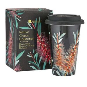 Landmark Tea Coffee Native Grace Bottlebrush Travel Mug Cup