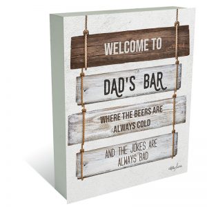 French Country Hardboard Print Fathers Day Dads Bar 20x25cm