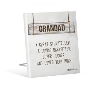 French Country Wooden Fathers Day Grandad Storyteller Standing Sign