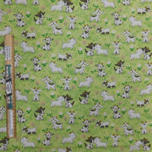 Quilting Patchwork Sewing Fabric Little Goats 50x55cm FQ
