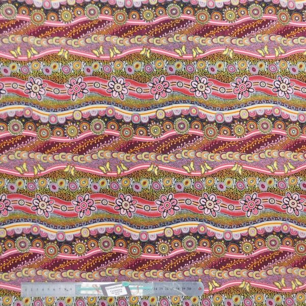 Quilting Patchwork Sewing Fabric Pannotia Rivers Brown 50x55cm FQ
