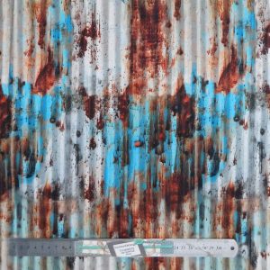 Quilting Patchwork Sewing Fabric Corrugated Iron 50x55cm FQ