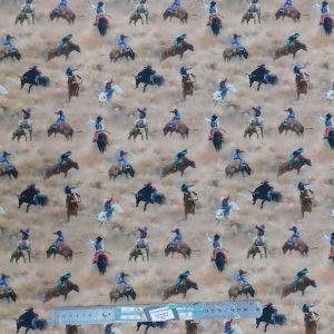 Quilting Patchwork Sewing Fabric Rodeo Horse Riding 50x55cm FQ