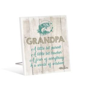 French Country Wooden Fathers Day Grandpa Wisdom Standing Sign