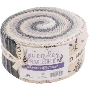 Maywood Quilting Jelly Roll Patchwork Lavender Sachet 2.5 Inch Fabrics