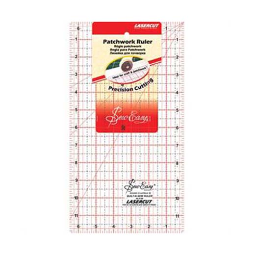 Quilting Patchwork Sewing Template Ruler 12x6.5 Inch Sew Easy