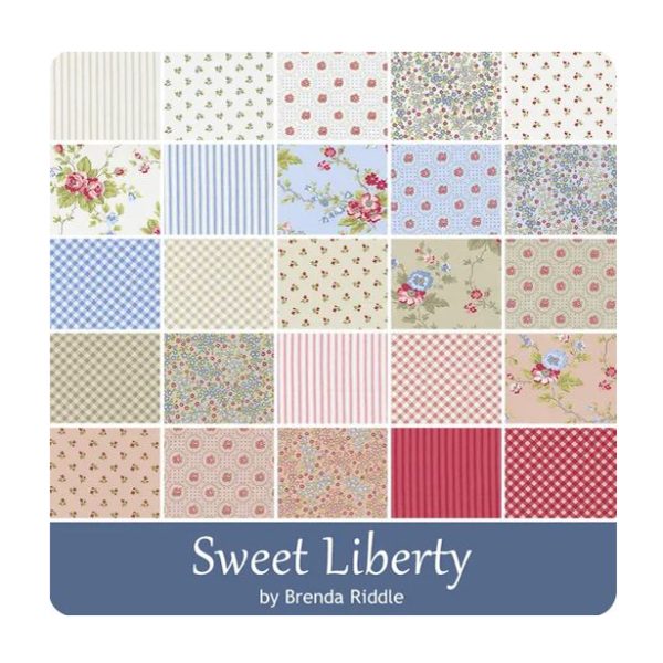 Moda Quilting Patchwork Charm Pack Sweet Liberty 5 Inch Fabrics