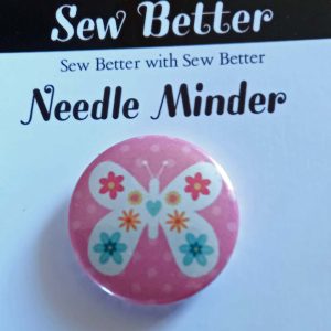 Sew Better Cross Stitch Needle Minder Keeper Flower Butterfly Magnet