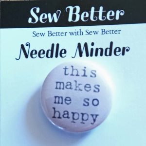 Sew Better Cross Stitch Needle Minder Keeper Makes Me So Happy Magnet