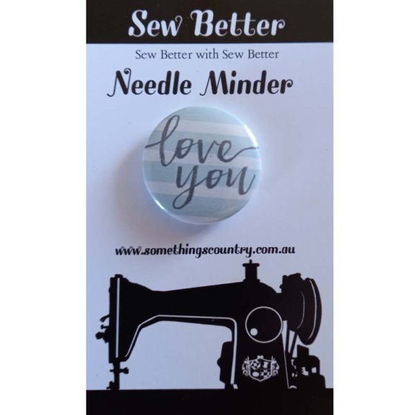 Sew Better Cross Stitch Needle Minder Keeper Love You Magnet