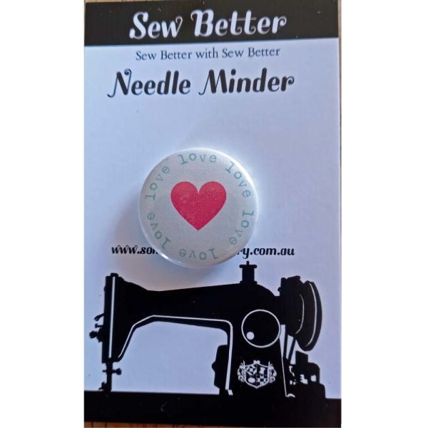 Sew Better Cross Stitch Needle Minder Keeper Love Heart Magnet