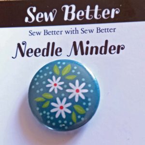Sew Better Cross Stitch Needle Minder Keeper White Daisies Magnet