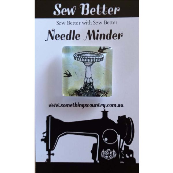 Sew Better Cross Stitch Needle Minder Keeper Bird Bath Magnet