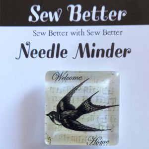 Sew Better Cross Stitch Needle Minder Keeper Black Bird Magnet