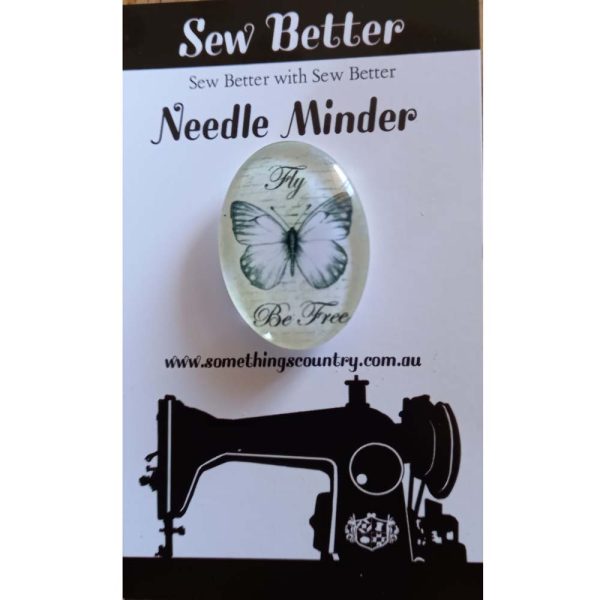 Sew Better Cross Stitch Needle Minder Keeper Fly Be Free Butterfly Magnet