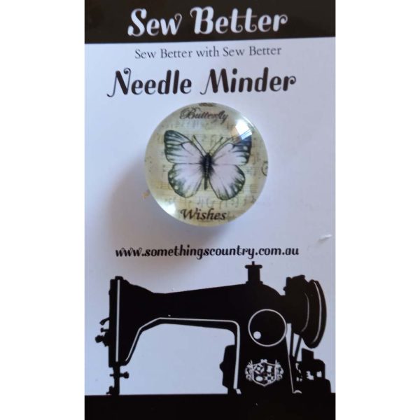 Sew Better Cross Stitch Needle Minder Keeper Butterfly Wishes Magnet