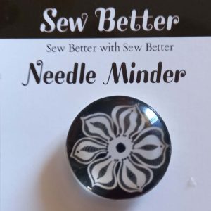 Sew Better Cross Stitch Needle Minder Keeper White Flower Magnet