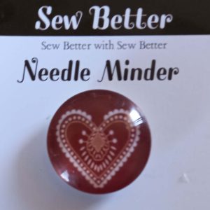 Sew Better Cross Stitch Needle Minder Keeper White Heart Magnet