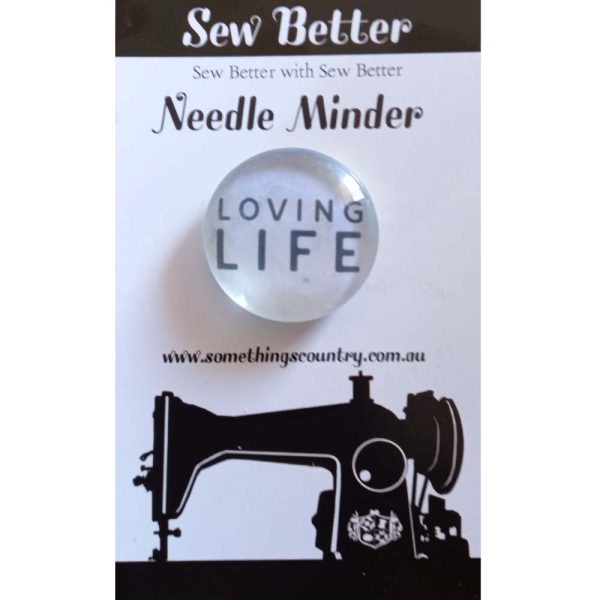 Sew Better Cross Stitch Needle Minder Keeper Loving Life Magnet