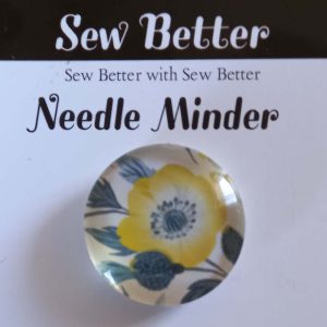 Sew Better Cross Stitch Needle Minder Keeper Yellow Flower Magnet