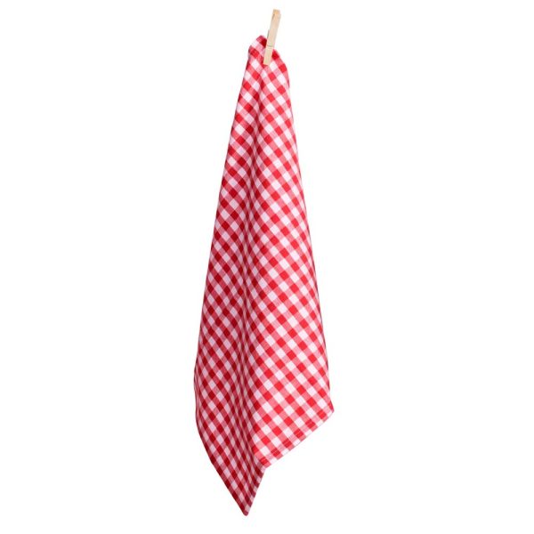 Country Kitchen Dining Table Napkin Red Gingham 45x45cm Pack 4