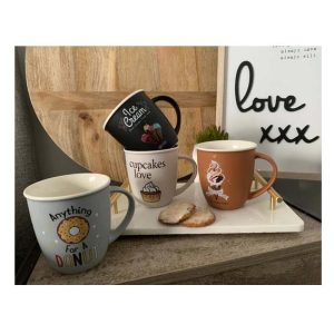 French Country Kitchen Tea Coffee Mugs Luv My Dessert Set of 4