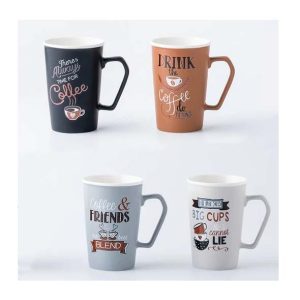 French Country Kitchen Coffee Time Mugs Cups Set of 4