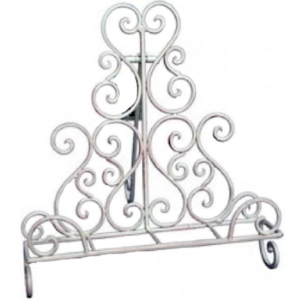 French Country Kitchen Curly Wrought Iron Cream Recipe Book Holder
