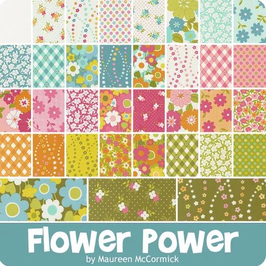 Moda Quilting Jelly Roll Patchwork Flower Power 2.5 Inch Fabrics