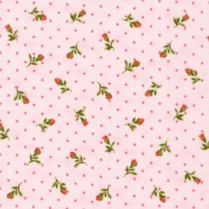 Quilting Patchwork Fabric Bouquet of Roses Buds Pink 50x55cm FQ
