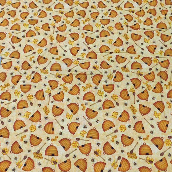 Quilting Patchwork Sewing Fabric Sweet as Honey Hives 50x55cm FQ