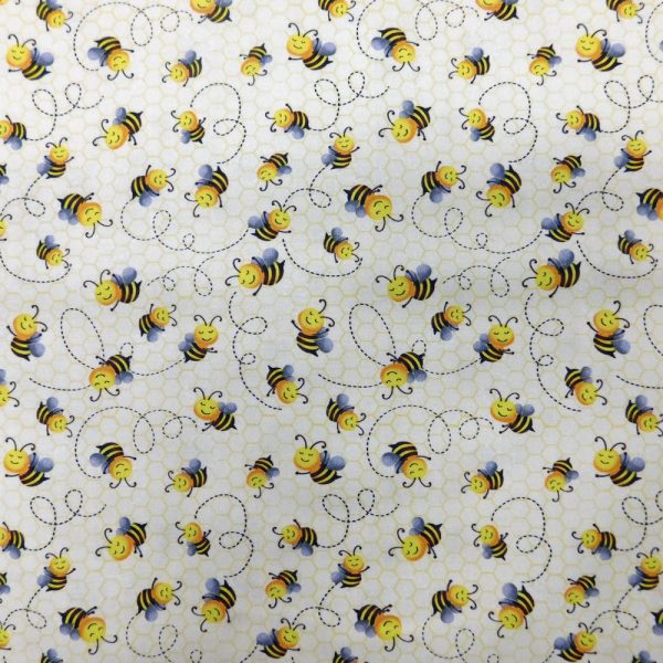Quilting Patchwork Sewing Fabric Honey Bees 50x55cm FQ