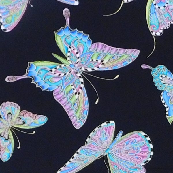 Quilting Patchwork Sewing Fabric Alluring Butterflies 50x55cm FQ