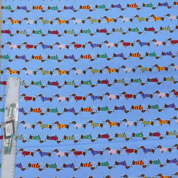 Quilting Patchwork Sewing Fabric Dachshunds 50x55cm FQ
