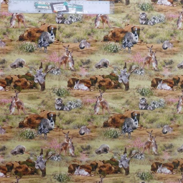 Quilting Patchwork Sewing Fabric Wildlife Valley 2 Bush Babies 50x55cm FQ