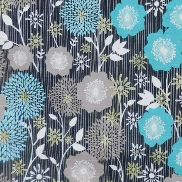 Quilting Patchwork Sewing Fabric Aqua Floral Bliss 50x55cm FQ