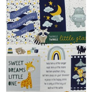 Patchwork Quilting Sewing Fabric Sweet Dreams Girl Panel 92x110cm