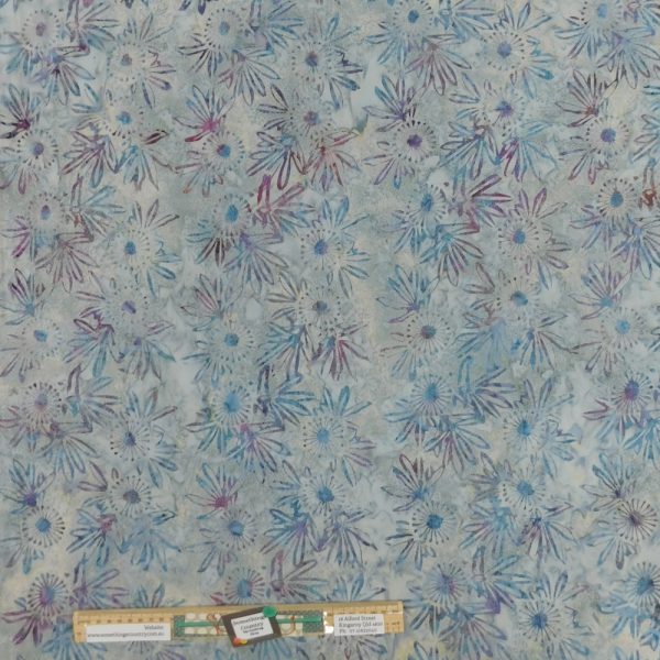 Quilting Patchwork Fabric Sewing Grey Floral BATIK Wide Backing 270x50cm