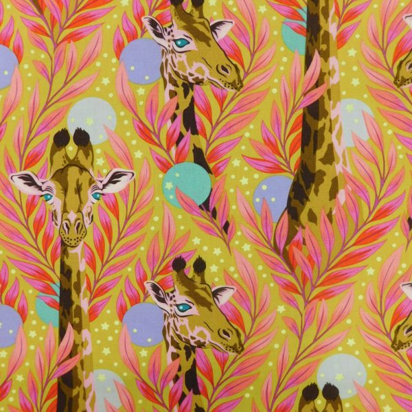 Quilting Patchwork Fabric Tula Pink Everglow Giraffe 50x55cm FQ