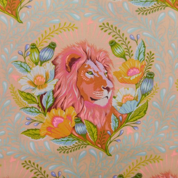 Quilting Patchwork Fabric Tula Pink Everglow Lion 50x55cm FQ