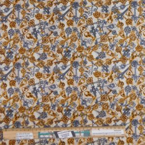 Quilting Patchwork Sewing Fabric Key Collection 50x55cm FQ