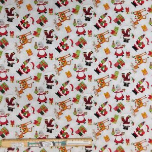 Quilting Patchwork Sewing Fabric Merry Christmas Town 50x55cm FQ