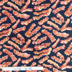 Quilting Patchwork Sewing Fabric Bacon 50x55cm FQ