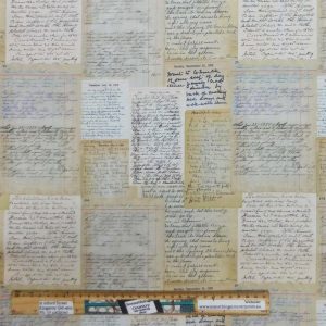 Quilting Patchwork Sewing Fabric Handwritten Letters 50x55cm FQ
