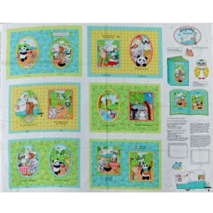 Patchwork Quilting Fabric Bazoople Campout Book Panel 92x110cm