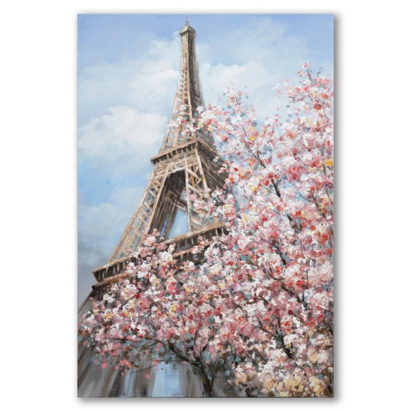 French Country Canvas Print Eiffel Tower 100x70cm Large Picture