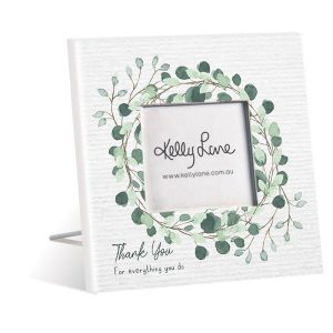 French Country Standing Botanical Thank You 4x4 Inch Photo Frame