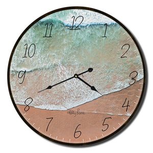 Clock Country Vintage Inspired Wall Espresso Beach 33cm